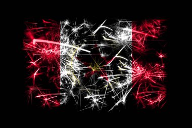 Birmingham, Alabama havai fişek bayrak köpüklü. Yeni yıl 2019 ve Noel partisi konsepti