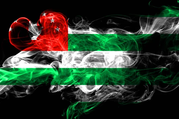 Αμπχαζία Πολύχρωμο Κάπνισμα Σημαία 2018 — Φωτογραφία Αρχείου