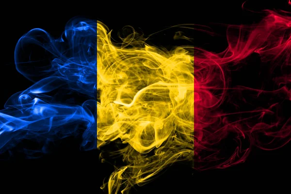 Chad Colorful Smoking Flag 2018 — Stock Photo, Image