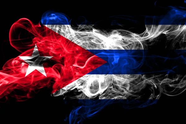 Κούβα Πολύχρωμο Κάπνισμα Σημαία 2018 — Φωτογραφία Αρχείου