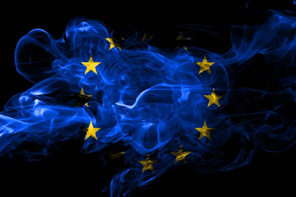 Európai Unió Színes Dohányzás Zászló 2018 — Stock Fotó