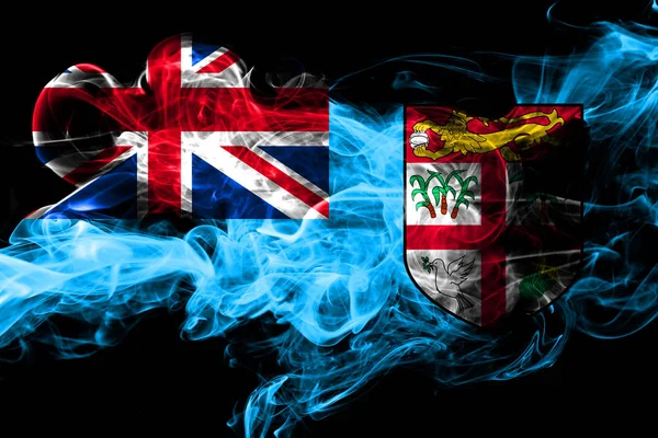 Fiji Färgglada Rökning Flagga 2018 — Stockfoto