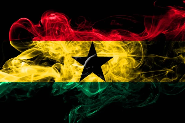 Ghana Colorful Smoking Flag 2018 — Stock Photo, Image