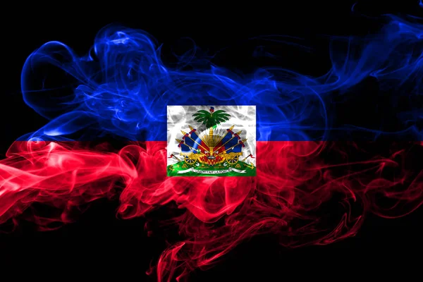 Haiti Bandeira Fumante Colorido 2018 — Fotografia de Stock