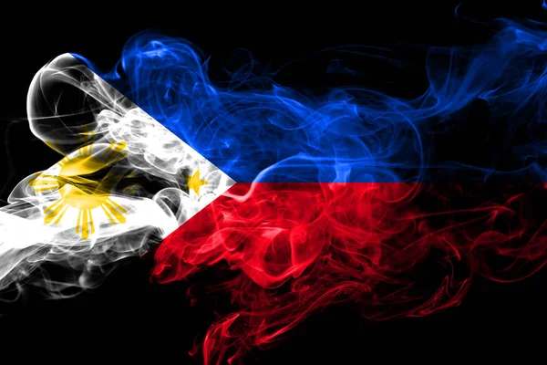 Filipine Steag Fumat Colorat 2018 — Fotografie, imagine de stoc