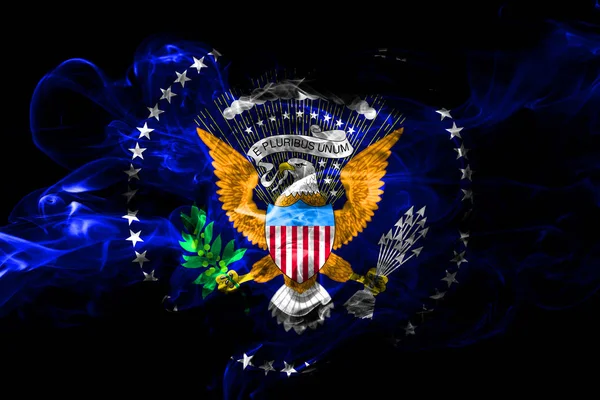 President United States Colorful Smoking Flag 2018 — Stock Photo, Image