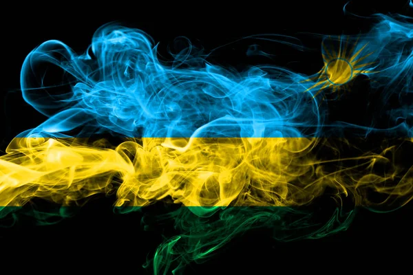 Прапор Руанди Барвисті Куріння 2018 — стокове фото