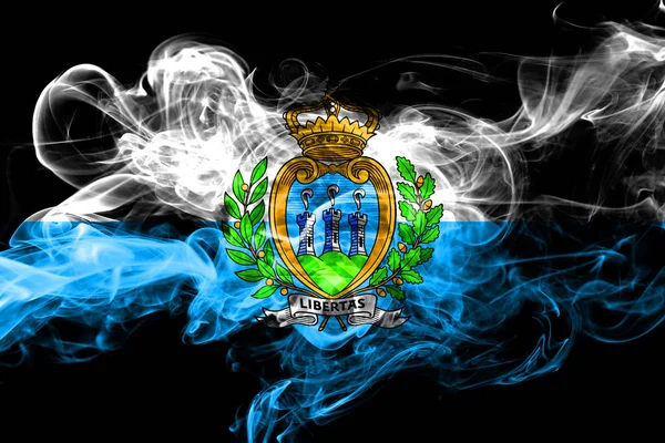 Bandera Fumar Colorido San Marino 2018 — Foto de Stock