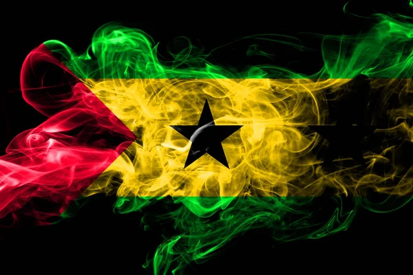 Sao Tome Principe Colorful Smoking Flag 2018 — Stock Photo, Image