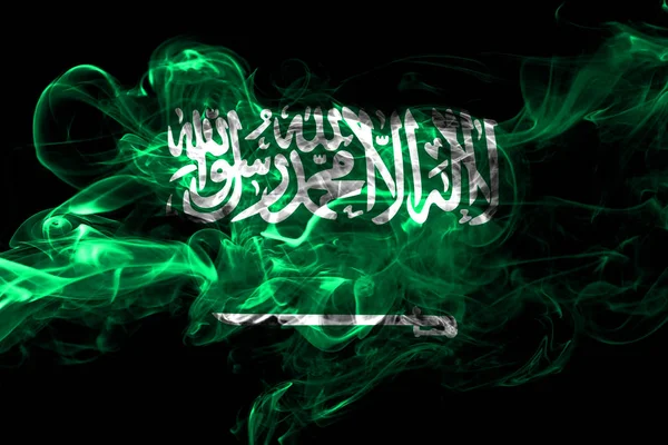 Saudi Arabien Farverig Rygning Flag 2018 - Stock-foto