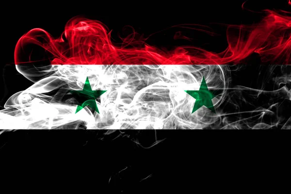 Συρία Πολύχρωμο Κάπνισμα Σημαία 2018 — Φωτογραφία Αρχείου