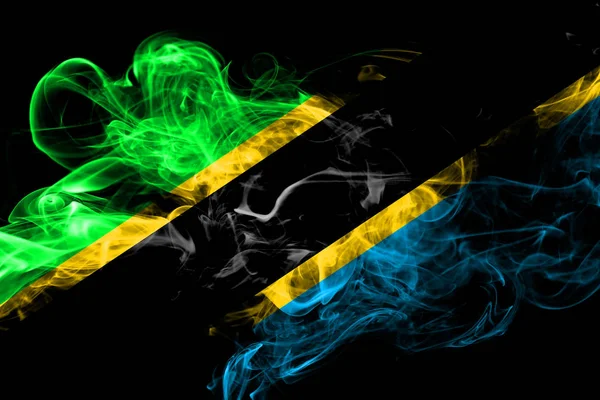 タンザニア カラフルな喫煙フラグ 2018 — ストック写真
