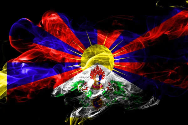 Tibet Palenia Kolorowe Flagę 2018 — Zdjęcie stockowe