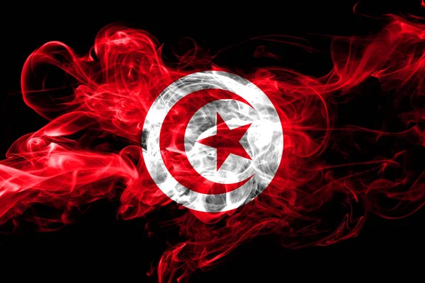 Tunisia Colorful Smoking Flag 2018 — Stock Photo, Image