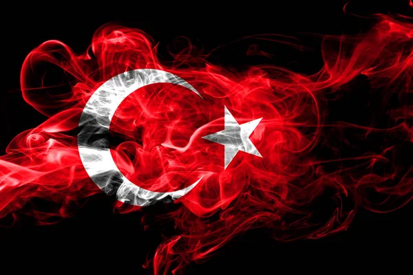 Turquie Drapeau Fumeur Coloré 2018 — Photo