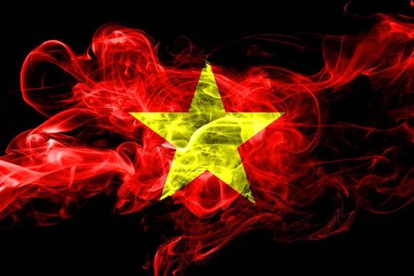 Vietnam Colorful Smoking Flag 2018 — Stock Photo, Image