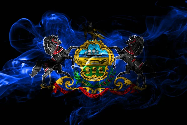 Pensilvânia Bandeira Fumante Colorido 2018 — Fotografia de Stock