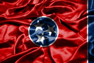 Tennessee bayrak rüzgarda sallayarak. Amerika Birleşik Devletleri