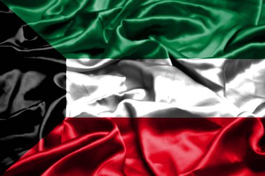 Kuveyt bayrağı rüzgarda dalgalanıyor