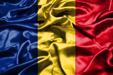 rüzgarda sallayarak Romanya bayrağı