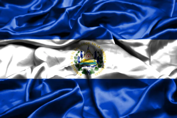 Salvador Flag Waving Wind — Stock Photo, Image