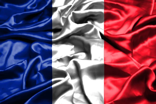 Bandera Francia Ondeando Viento — Foto de Stock