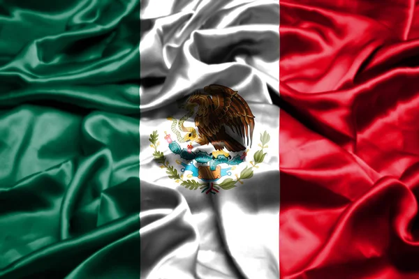 Bandera México Ondeando Viento — Foto de Stock