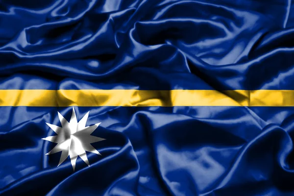 Прапор Науру Махає Вітрі — стокове фото