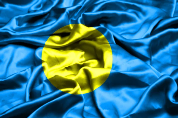 Bandera Palau Ondeando Viento — Foto de Stock