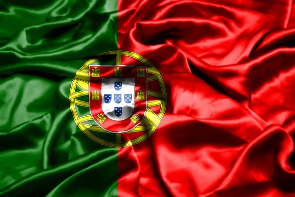 ポルトガルの国旗風になびかせて — ストック写真