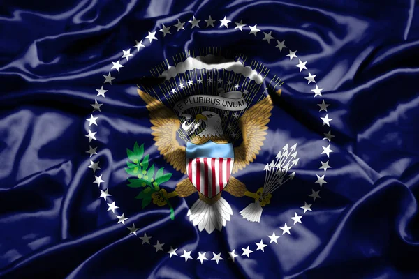 President United States Flag Waving Wind — Stock Photo, Image