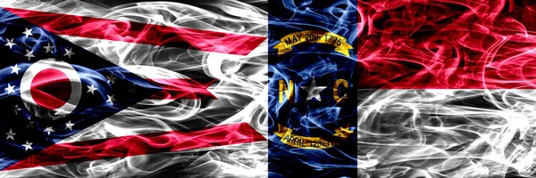 North Carolina State Smoke Flagge Vereinigte Staaten Von Amerika — Stockfoto