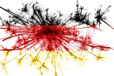 Bayrak köpüklü Almanya havai fişekler. Yeni yıl 2019 ve Noel partisi konsepti
