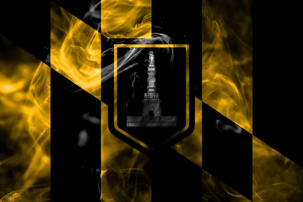 Baltimore city smoke flag, Maryland State, United States Of America