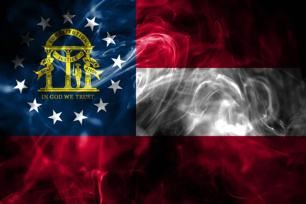 Georgia State Smoke Flag United States America — Stock Photo, Image