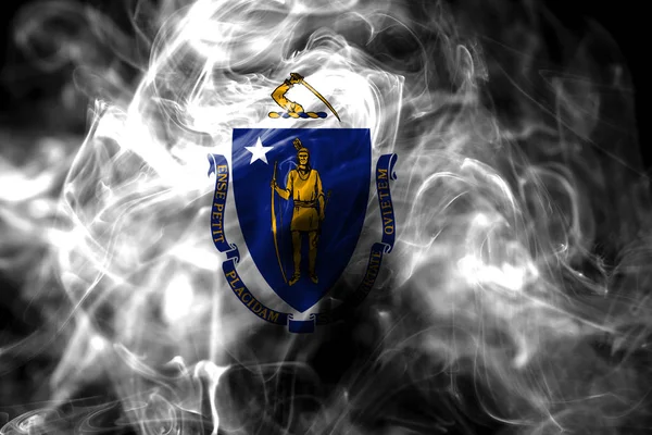 Massachusetts State Smoke Flag United States America — стоковое фото