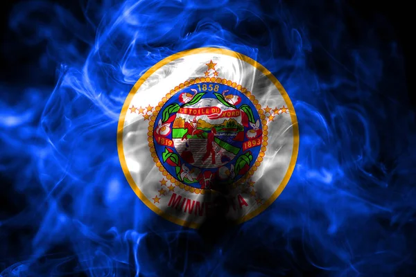 Minnesota State Smoke Flag Stati Uniti America — Foto Stock