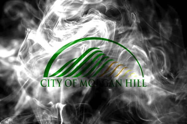 Morgan Hill City Smoke Flag California State United States America — Stock Photo, Image