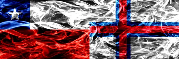Chile Chile Wyspy Owcze Pali Flagi Umieszczone Obok Siebie Pojęcie — Zdjęcie stockowe