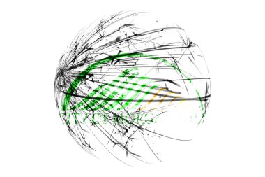 Soyut Morgan Hill, Kaliforniya köpüklü bayrak. Beyaz arka plan üzerinde izole Amerikan Noel top kavramı