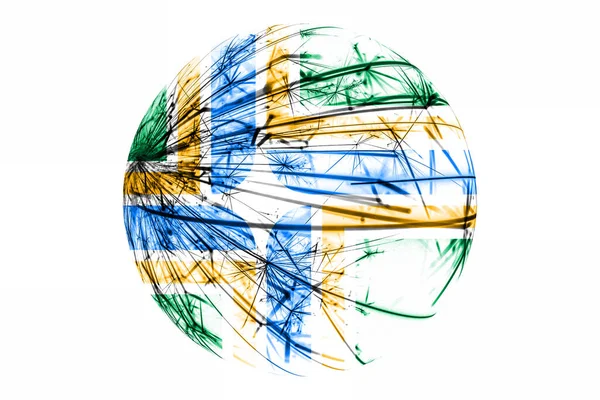 Resumen Portland Oregon Sparkling Flag Concepto Bola Navidad Americano Aislado — Foto de Stock