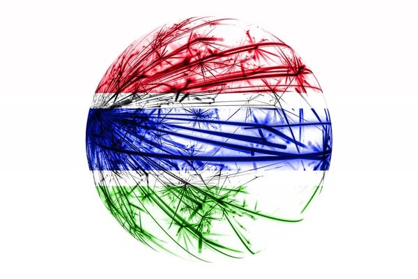 Abstrakta Gambia Gnistrande Flagga Christmas Ball Koncept Isolerad Vit Bakgrund — Stockfoto