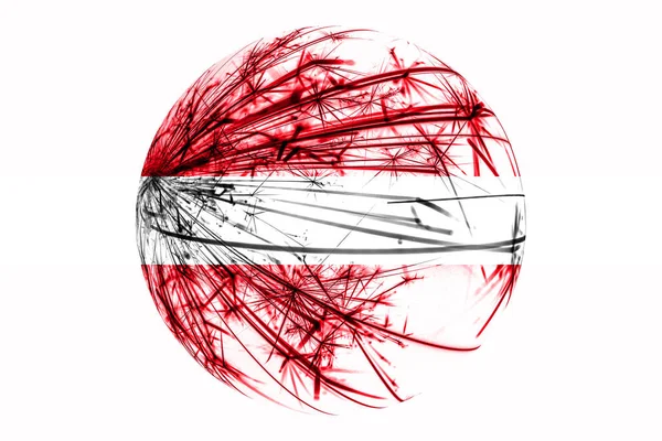 Abstrakta Lettland Gnistrande Flagga Christmas Ball Koncept Isolerad Vit Bakgrund — Stockfoto