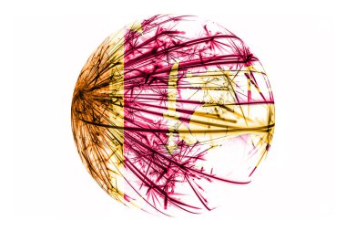 Soyut Sri Lanka köpüklü bayrak, beyaz arka plan üzerinde izole Noel top kavramı