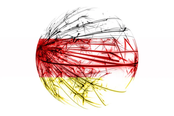 Abstracto Bandera Espumosa Osetia Del Sur Concepto Bola Navidad Aislado — Foto de Stock