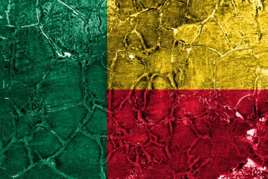 Eski Benin grunge arka plan bayrak