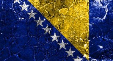 Eski Bosna-Hersek grunge arka plan bayrak