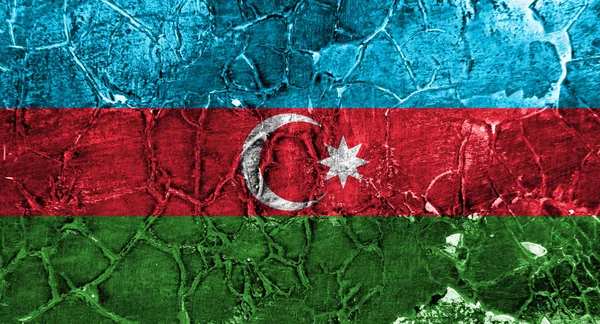 Oude Azerbeidzjan Grunge Achtergrond Vlag — Stockfoto