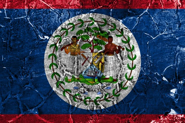 Old Belize Grunge Background Flag — Stock Photo, Image