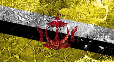 Eski Brunei grunge arka plan bayrak